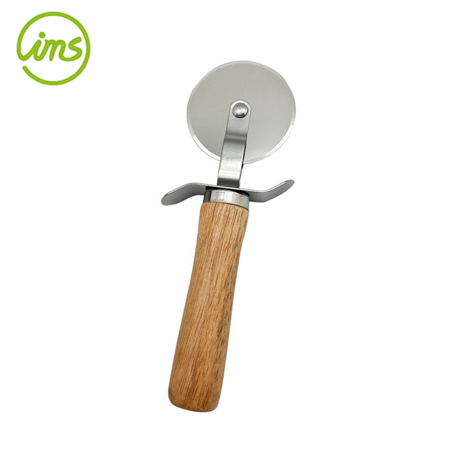 Pizza Cutter Rubber Wood Handle